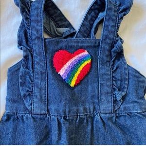 Hanna Andersson Rainbow Heart Overalls